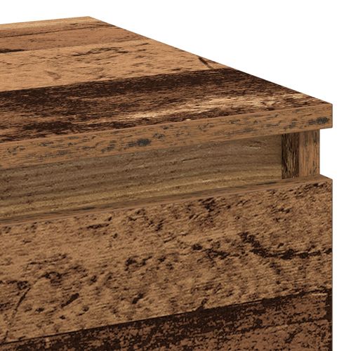 Szafka nocna z postarzanego drewna 40x35x70 cm z drewna inżynieryjnego na Arena.pl