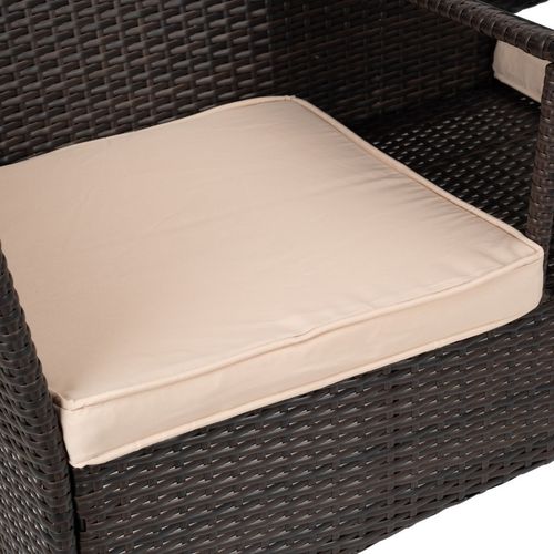 Ławka ogrodowa z technorattanu sofa CORDOBA brązowa na Arena.pl