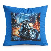 PODUSZKA NIEBIESKA PREZENT - MOTOR MOTOCYKL