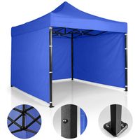 Pawilon ogrodowy 3 scianki 3 x 3m niebieski Plonos