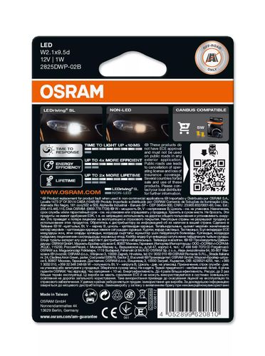 2x Żarówka LED W5W OSRAM LEDriving SL 2825DWP 6000K W2.1x9.5d na Arena.pl