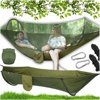 HAMAK Turystyczny SURVIVALOWY MOSKITIERA PIKNIKOWY Duży Wygodny na Wyjazd