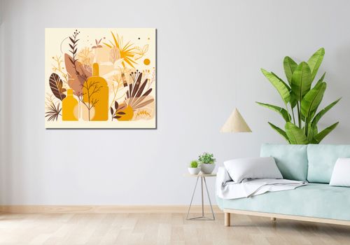 Obraz 100x90cm Złote Rośliny na Arena.pl