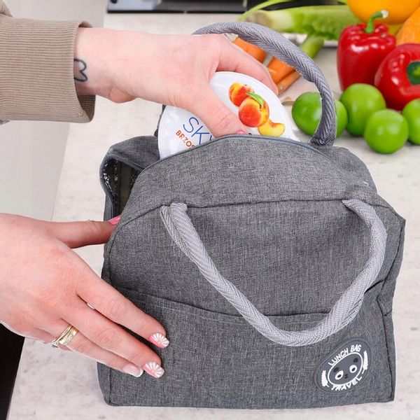 TORBA TERMICZNA śniadaniowa do pracy na jedzenie lunch torebka plażowa zdjęcie 2