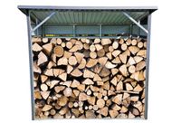 Wiata śmietnikowa - drewutnia - spad tył 2x0,8 m + ciemny orzech GP355