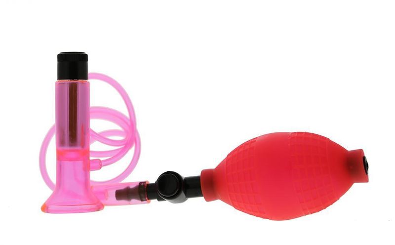 Pompka-Clitoral Vibrating Pump - Clear Hot Pink zdjęcie 1
