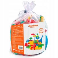 KLOCKI dla CHŁOPCÓW konstrukcyjne WAFLE mix KOLORÓW 30 elementów MARIOINEX