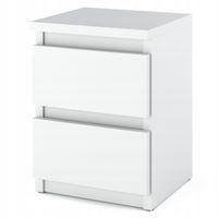 szafka nocna biała loft 30 cm, stolik nocny, nakastlik 2 szuflady
