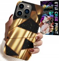 ETUI DO IPHONE 14 PRO MAX - ZŁOTE ELEGANCKIE WZORY + FOLIA HYDRO