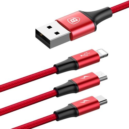 Baseus Kabel Rapid USB 3w1 Micro Usb + USB C + Lighting na Arena.pl