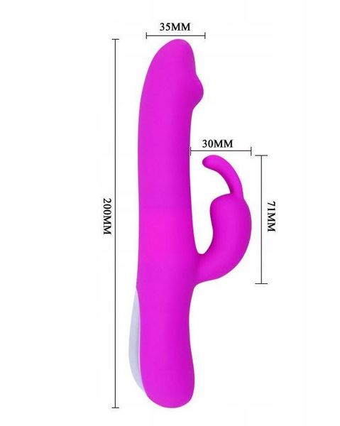 Wibrator Króliczek Ruch Posuwisty 2X7 Trybów 20Cm zdjęcie 7