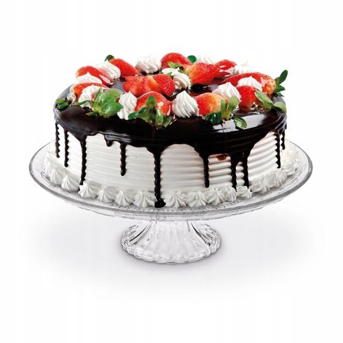 SZKLANA PATERA na ciasto NA BABECZKI patera NA NÓŻCE 30cm Roso Tadar na Arena.pl