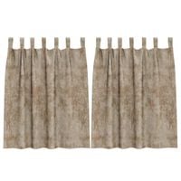 Zasłona z zasłonami 2 pcs szampański 140 x 140 cm Aksamit