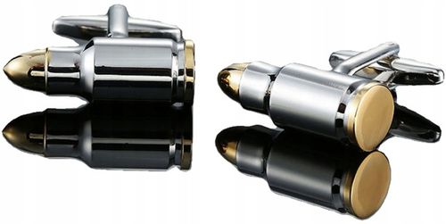 Spinki do mankietów wzór POCISK NABÓJ na Arena.pl