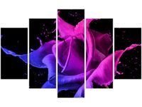 70 100CM OBRAZ 5 ELEM RÓŻA FARB JAKUB BANAŚ DRUK PŁÓTNO