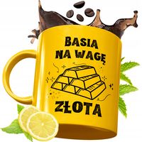 Złoty Kubek Premium Dla Basi Na Urodziny Na Prezent Z Nadrukiem Z Nadrukiem