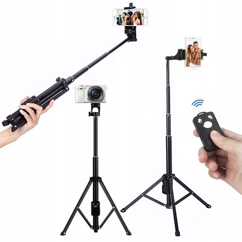 WYSOKI STATYW KIJ SELFIE STICK BLUETOOTH SMARTFONA na Arena.pl