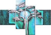 130CM 90 OBRAZ 4 ELEM DRZEWO O PÓŁNOCY ŚCIENNY