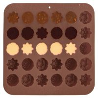 Forma silikonowa do pieczenia ciastek pralin czekoladek ciasteczek na praliny 30 sztuk