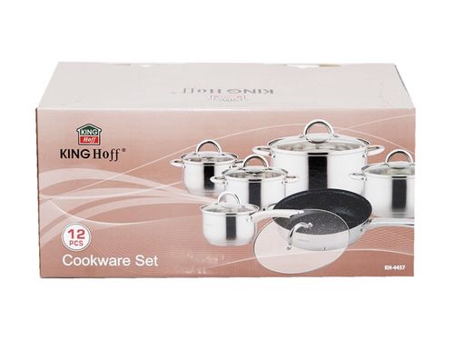 Garnki KINGHOFF Silver Marble 12-ele [KH-4457] na Arena.pl