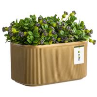 Doniczka osłonka ceramiczna Złota 25,5 cm H13,5 cm Połysk Nowoczesna