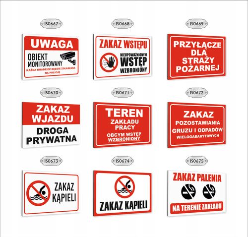 Tabliczka znak informacyjny DIBOND 40x30 ZAKAZ PALENIA nadruk UV na Arena.pl