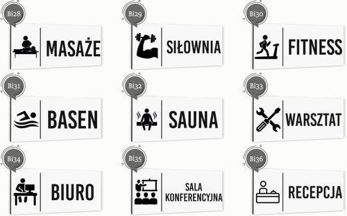 Tabliczka na drzwi PRODUKCJA Aluminium BIAŁA Dibond Piktogram na Arena.pl