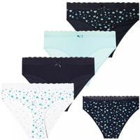 Majtki Damskie Figi Bikini Bawełniane Wzory 4-PAK WIELOKOLOROWY MORAJ - S