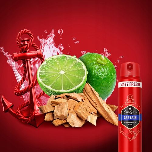 Old Spice Captain Dezodorant męski w sprayu, 6 x 150ml, 24h świeżości na Arena.pl