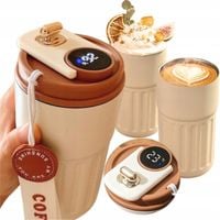 KUBEK TERMICZNY TERMOS BIDON NA KAWĘ HERBATĘ Z USTNIKIEM WYŚWIETLACZ