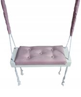 Huśtawka biel siedzisko RÓŻ tapicerowana DOM OGRÓD