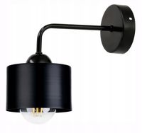 LAMPA KINKIET E27 ścienny stały loft metal KUBEK CZARNY