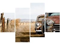 140CM 70 OBRAZ STARE SAMOCHODY ŚCIENNY