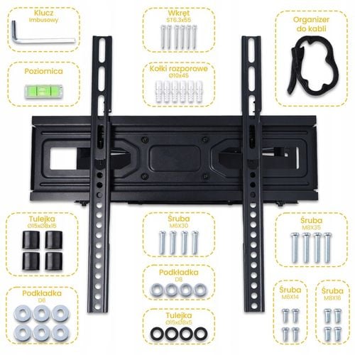 UCHWYT TELEWIZORA WIESZAK TV 32-70'' OBROTOWY RUCHOMY ŚCIENNY UNIWERSALN 0F na Arena.pl
