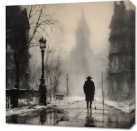 Obraz 60x60cm Mgła nad Londynem