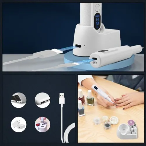 Mini Frezarka do Paznokci Manicure Zestaw 20000RPM na Arena.pl