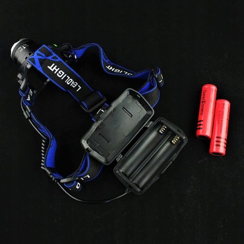 LATARKA CZOŁOWA CZOŁÓWKA LED REFLEKTOR + BATERIE 3 TRYBY ŚWIECENIA 2 x AKUM na Arena.pl