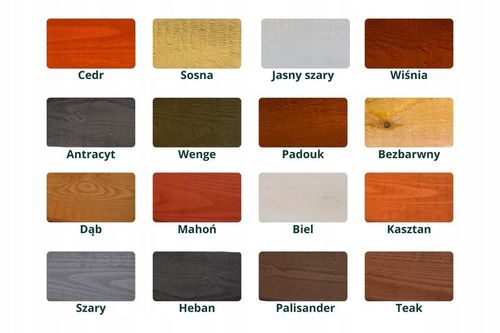 IMPREGNAT farba do drewna z woskami 5l-16 kolorów na Arena.pl