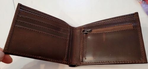 Buckle & Seam Bill Portfel skóra bydlęca brązowy na Arena.pl