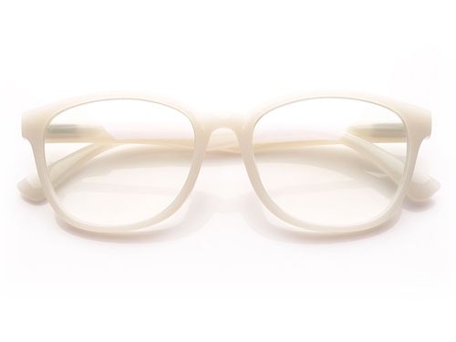 Okulary zerówki Modern Nerd ecru na Arena.pl