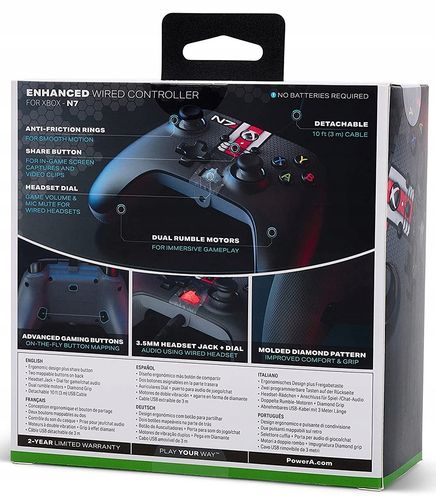 Gamepad PowerA Enhanced Mass Effect N7 do Xbox Series X/S, Xbox One, PC na Arena.pl
