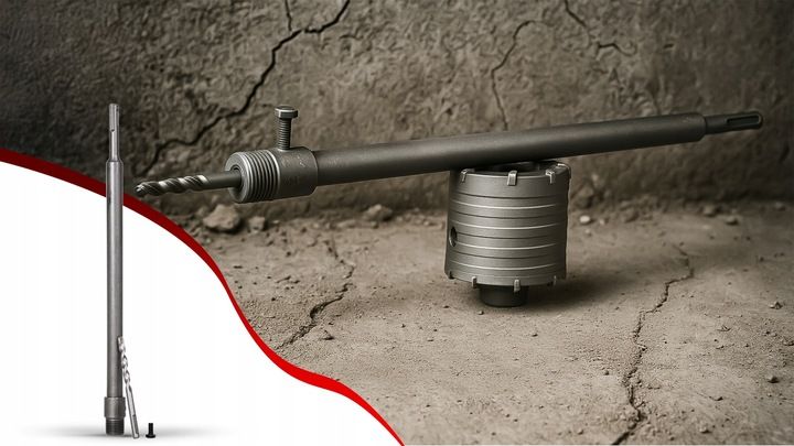 ADAPTER do OTWORNIC PRZEDŁUŻKA 450mm M22x2.0 KORONKI SDS PLUS do zdjęcie 10