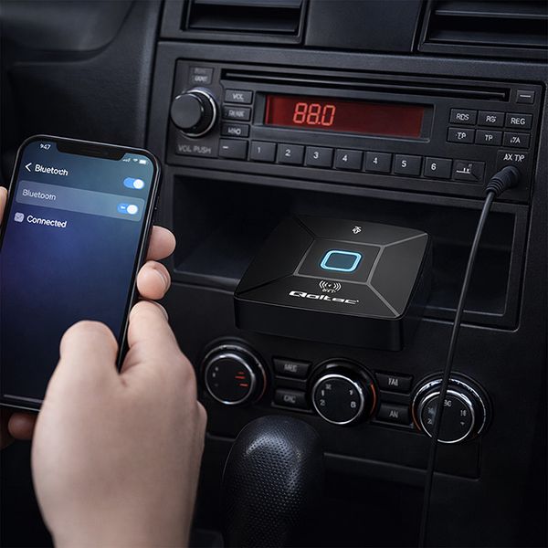 Qoltec Transmiter Audio Bluetooth 6.0 HiFi NFC/RCA/AUX zdjęcie 9