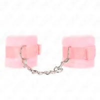 kink futerko wrist cuffs rożowe - komfortowe mankiety 30x7 cm