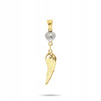 Złota zawieszka z motywem serca i skrzydła - p.585