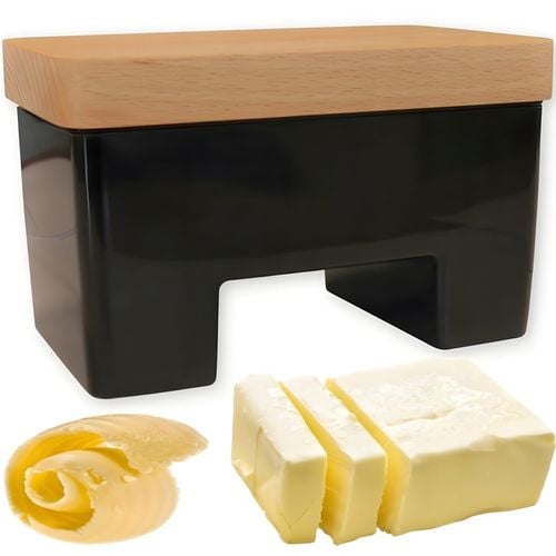 PRACTIC INTELIGENTNA MASELNICZKA WODNA Z POKRYWA POJEMNIK NA MASŁO CZARNA na Arena.pl