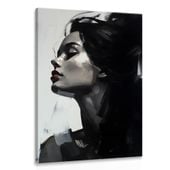 Obraz Na Ścianę Kobiecy PORTRET Abstrakcja Czerwone Usta 80cm x 120cm