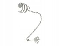 Kolczyk nausznica z łańcuszkiem kn063 - 0,7g.