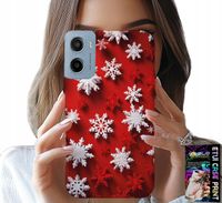 ETUI DO MOTOROLA E15 / G05 - PŁATKI ŚNIEGU, ŚNIEG, GWIAZDKI, ŚWIĘTA