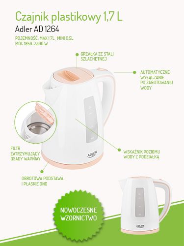 AD 1264 Czajnik plastikowy 1,7 L na Arena.pl